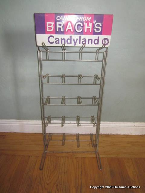 VINTAGE BRACH'S 10 CENT METAL CANDY DISPLAY RACK Auction