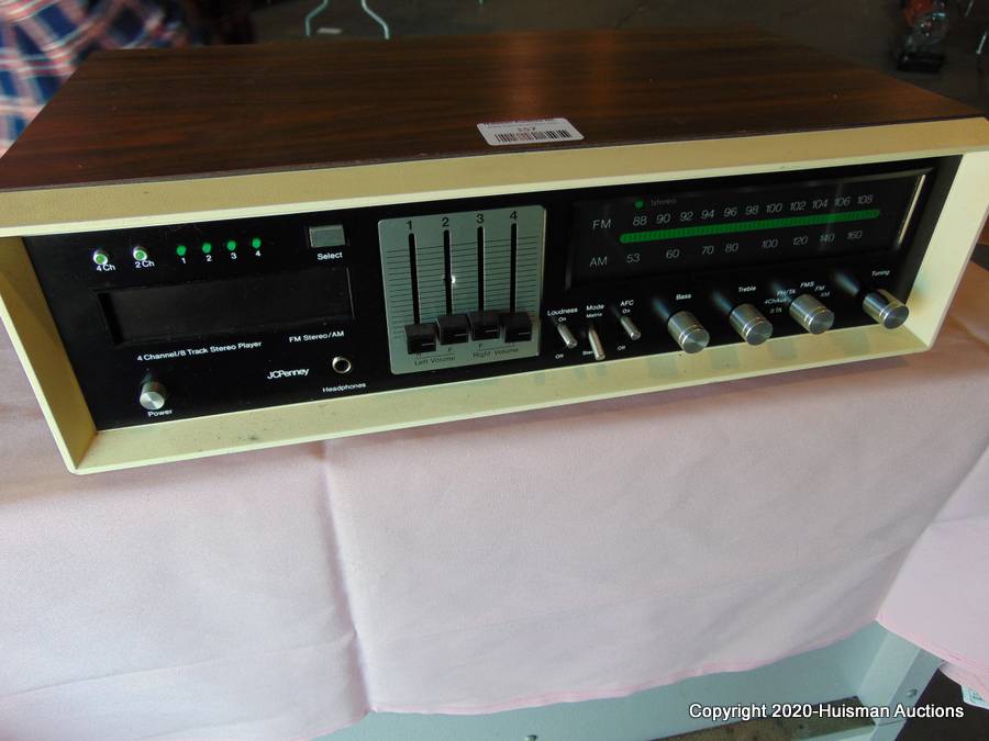 JC Penney 4 Channel/8 Track Stereo Player FM Stereo/AM Model 1704