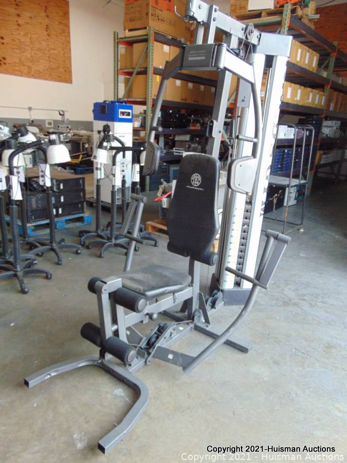 GOLD S GYM PLATINUM SPACE SAVER BUTTERFLY PRESS 340LBS MAX Auction Huisman Auctions