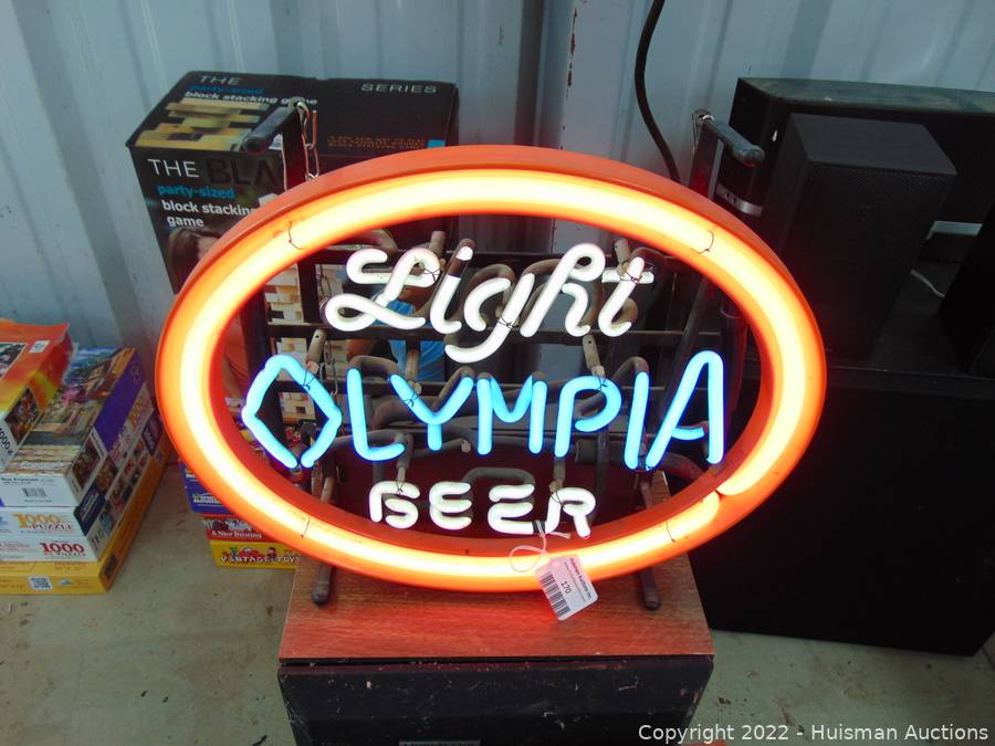 OLYMPIA LIGHT BEER NEON SIGN 12
