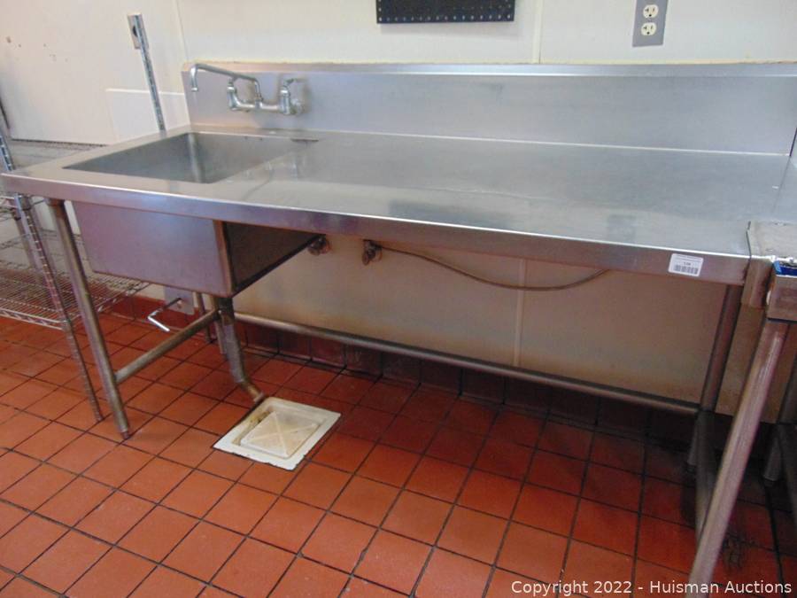 used stainless steel prep table with sink