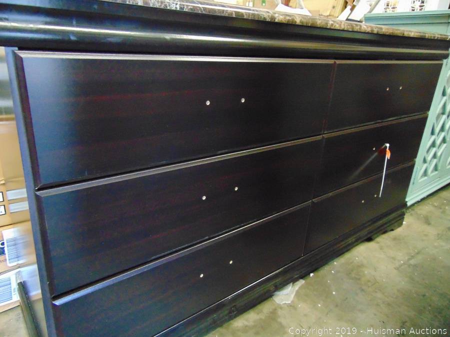 62 6 Drawer Marble Top Dresser Auction Huisman Auctions