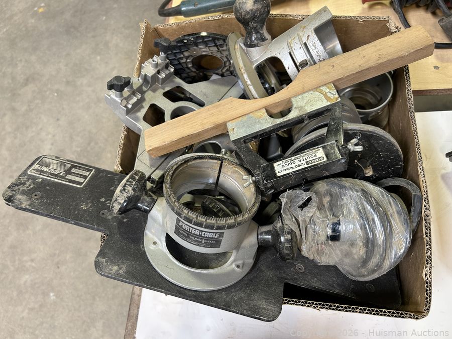 Box of Router Bases & Parts