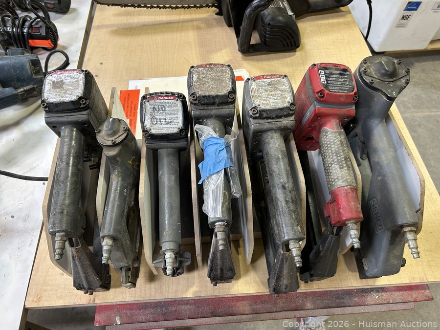 (7) Assorted Pneumatic Staplers & Nailers