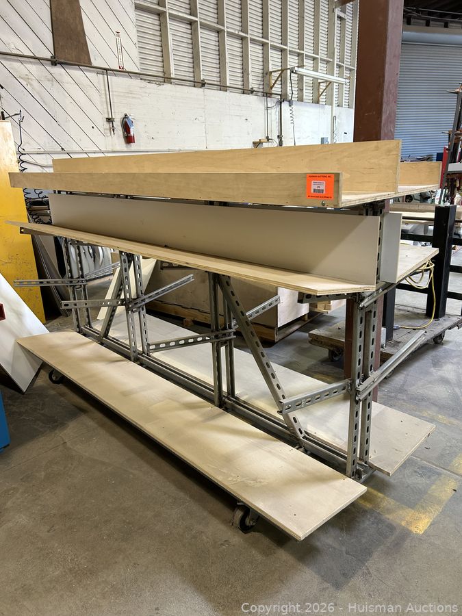 8' Heavy-Duty Four-Wheel Material Cart