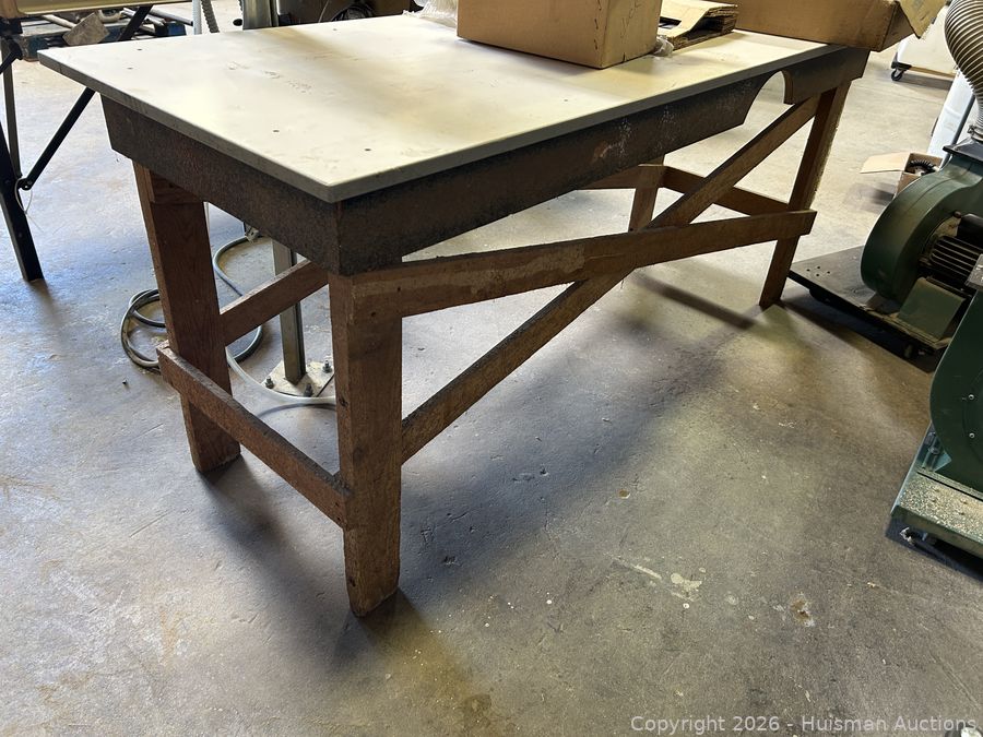 7.5' Wood Work Table