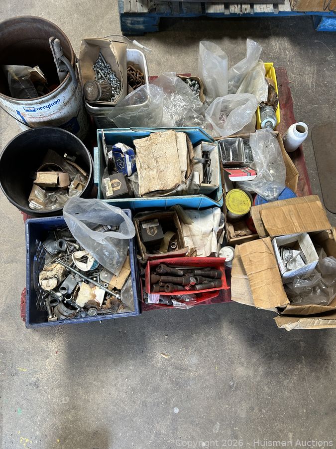 Pallet of Assorted Hardware (Nuts, Bolts, Screws)