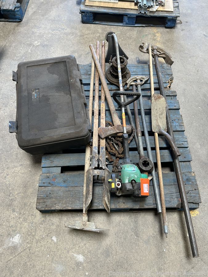 Pallet of Garden Tools & String Trimmer