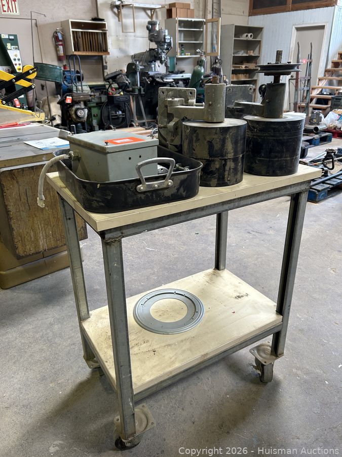 (2) Rollers, Assorted Electrical Parts & Cart